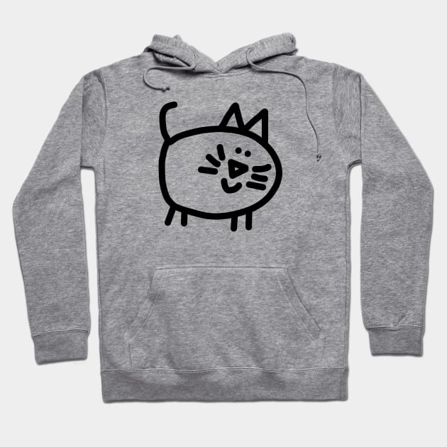 Cute Animals Round Kitty Cat Hoodie by ellenhenryart